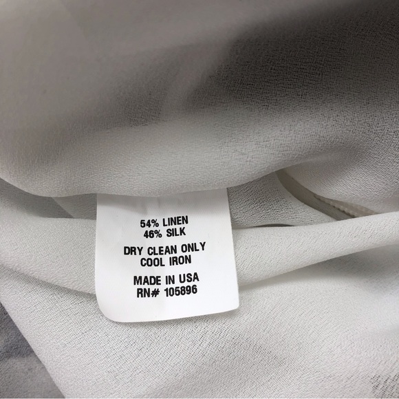 Worth Collection Blue, Black, and White Ikat Ruffled Skirt Size 8 - Picture 8 of 10